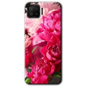 Oppo A73 Kırmızı Beyaz Gül Baskılı Uyumlu Silikon Kılıf