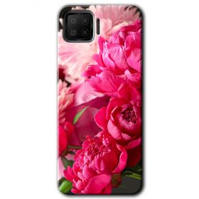 Oppo A73 Kırmızı Beyaz Gül Baskılı Uyumlu Silikon Kılıf