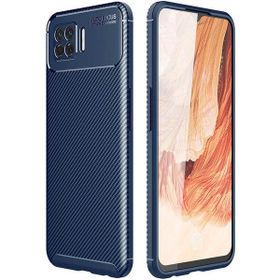 Oppo A73 Lacivert Kılıf Silikon Deri Görünümlü Parmak İzi Bırakmaz Niss