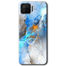 Oppo A73 Mavi Buzul Baskılı Uyumlu Silikon Kılıf