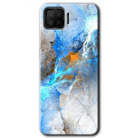 Oppo A73 Mavi Buzul Baskılı Uyumlu Silikon Kılıf