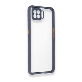 Oppo A73 Miami Şeffaf Silikon Gri Kılıf