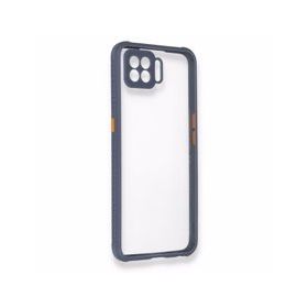Oppo A73 Miami Şeffaf Silikon Gri Kılıf