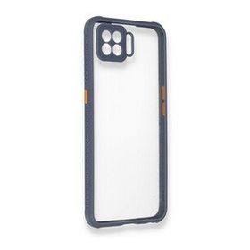 Oppo A73 Miami Şeffaf Silikon Gri Kılıf