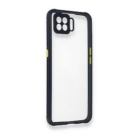 Oppo A73 Miami Şeffaf Silikon Lacivert Kılıf