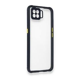 Oppo A73 Miami Şeffaf Silikon Lacivert Kılıf