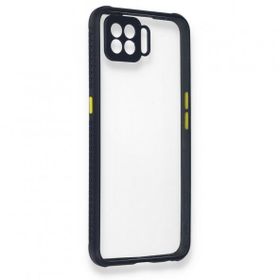 Oppo A73 Miami Şeffaf Silikon Lacivert Kılıf