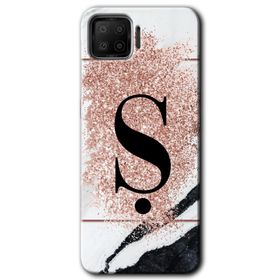 Oppo A73 Pembe Mermer Desenli Ş Harfi Baskılı Uyumlu Silikon Kılıf