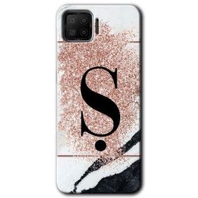 Oppo A73 Pembe Mermer Desenli Ş Harfi Baskılı Uyumlu Silikon Kılıf