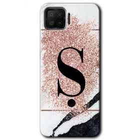 Oppo A73 Pembe Mermer Desenli Ş Harfi Baskılı Uyumlu Silikon Kılıf