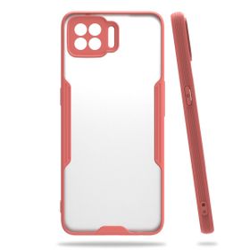 Oppo A73 Platin Silikon Pembe Kılıf