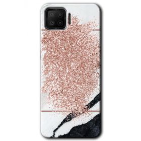 Oppo A73 Simli Mermer Baskılı Uyumlu Silikon Kılıf