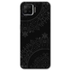 Oppo A73 Siyah Mandala Baskılı Uyumlu Silikon Kılıf