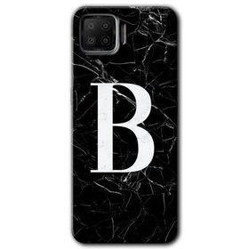 Oppo A73 Siyah Mermer Desenli B Harfi Baskılı Uyumlu Silikon Kılıf