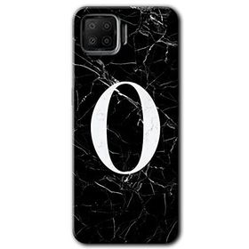 Oppo A73 Siyah Mermer Desenli Ö Harfi Baskılı Uyumlu Silikon Kılıf