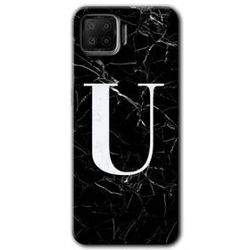 Oppo A73 Siyah Mermer Desenli Ö Harfi Baskılı Uyumlu Silikon Kılıf
