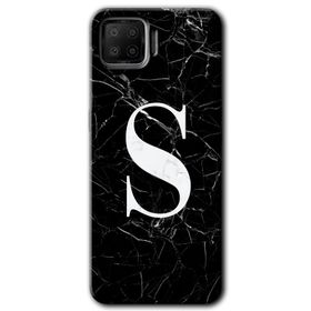 Oppo A73 Siyah Mermer Desenli Ö Harfi Baskılı Uyumlu Silikon Kılıf