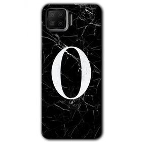 Oppo A73 Siyah Mermer Desenli Ö Harfi Baskılı Uyumlu Silikon Kılıf