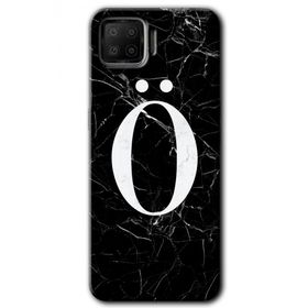 Oppo A73 Siyah Mermer Desenli Ö Harfi Baskılı Uyumlu Silikon Kılıf