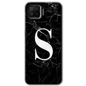 Oppo A73 Siyah Mermer Desenli S Harfi Baskılı Uyumlu Silikon Kılıf