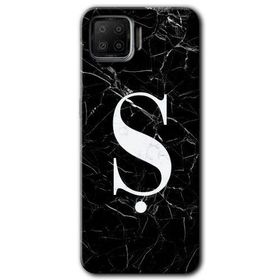 Oppo A73 Siyah Mermer Desenli S Harfi Baskılı Uyumlu Silikon Kılıf