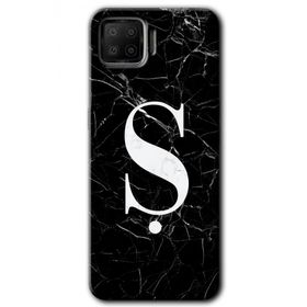 Oppo A73 Siyah Mermer Desenli S Harfi Baskılı Uyumlu Silikon Kılıf