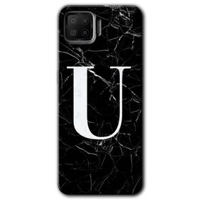 Oppo A73 Siyah Mermer Desenli Ü Harfi Baskılı Uyumlu Silikon Kılıf