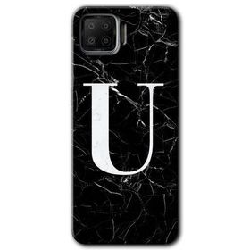 Oppo A73 Siyah Mermer Desenli Ü Harfi Baskılı Uyumlu Silikon Kılıf