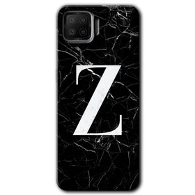 Oppo A73 Siyah Mermer Desenli Z Harfi Baskılı Uyumlu Silikon Kılıf