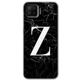 Oppo A73 Siyah Mermer Desenli Z Harfi Baskılı Uyumlu Silikon Kılıf