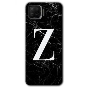 Oppo A73 Siyah Mermer Desenli Z Harfi Baskılı Uyumlu Silikon Kılıf