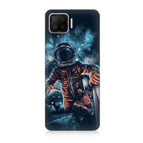Oppo A73 Uyumlu Astronot Baskılı Silikon Kılıf