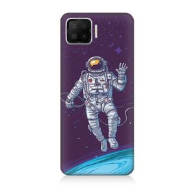 Oppo A73 Uyumlu Astronot Baskılı Silikon Kılıf
