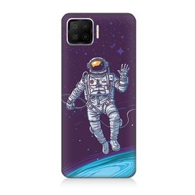 Oppo A73 Uyumlu Astronot Baskılı Silikon Kılıf