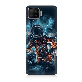 Oppo A73 Uyumlu Astronot Baskılı Silikon Kılıf