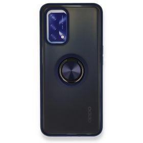 OPPO A74 4G Montreal Yüzüklü Silikon Kapak Lacivert Kılıf