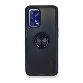 OPPO A74 4G Montreal Yüzüklü Silikon Kapak Lacivert Kılıf