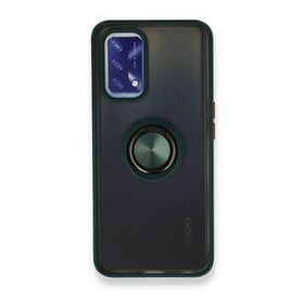 OPPO A74 4G Montreal Yüzüklü Silikon Kapak Yeşil Kılıf