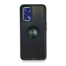OPPO A74 4G Montreal Yüzüklü Silikon Kapak Yeşil Kılıf
