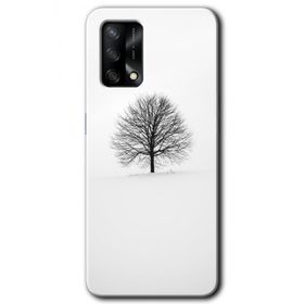 Oppo A74 Alone Tree Baskılı Uyumlu Silikon Kılıf