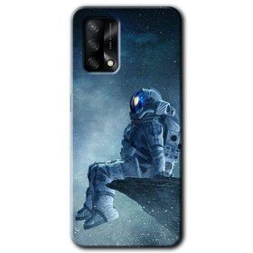 Oppo A74 Astronot Yalnızlığı Baskılı Uyumlu Silikon Kılıf
