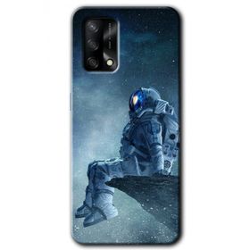 Oppo A74 Astronot Yalnızlığı Baskılı Uyumlu Silikon Kılıf