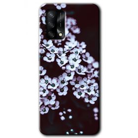 Oppo A74 Beyaz Çiçek Baskılı Uyumlu Silikon Kılıf