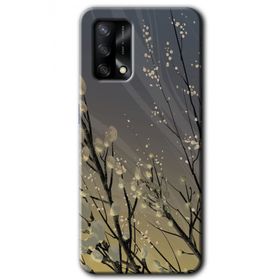 Oppo A74 Branches Flowers Baskılı Uyumlu Silikon Kılıf