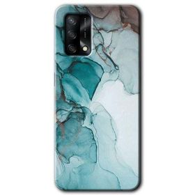 Oppo A74 Buzul Mermer Baskılı Uyumlu Silikon Kılıf