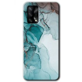 Oppo A74 Buzul Mermer Baskılı Uyumlu Silikon Kılıf