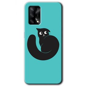 Oppo A74 Cat Vector Baskılı Uyumlu Silikon Kılıf