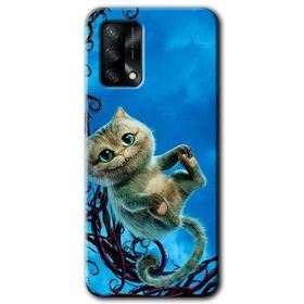 Oppo A74 Çılgın Kedi Baskılı Uyumlu Silikon Kılıf