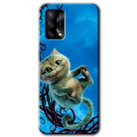 Oppo A74 Çılgın Kedi Baskılı Uyumlu Silikon Kılıf
