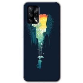 Oppo A74 City Bird Sky Baskılı Uyumlu Silikon Kılıf